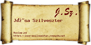 Jósa Szilveszter névjegykártya