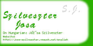 szilveszter josa business card